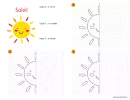 Aperçu - Feuilles d'exercices - Symetrie enfant, soleil à compléter Activités ludique pdf - Page 2