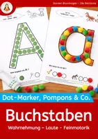 Vorschau - Arbeitsblätter - Buchstaben-Vorlagen A–Z – vielseitig einsetzbar zur Schreibvorbereitung (stempeln, kleben, Dotmarker, Legematerial) - Deckblatt