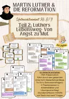 Vorschau - Arbeitsblätter - Luthers Lebensweg- Von Angst zu Mut (Unterrichtseinheit "Luther & die Reformation") (Kl. 8/9) - Deckblatt