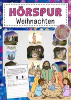Vorschau - Arbeitsblätter - Hörspurgeschichte Weihnachten - Deckblatt