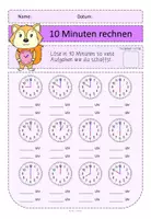 Vorschau - Arbeitsblätter - 10 Minuten rechnen 2 - Uhrzeiten - Seite 3
