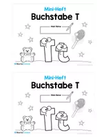 Vorschau - Arbeitsblätter - Mini-Heft zum Buchstaben T/t - Seite 1