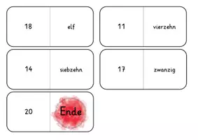 Vorschau - Spiele - Domino (Zahlenraum 20 Wörter und Zahlen) - Seite 2