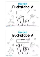 Vorschau - Arbeitsblätter - Mini-Heft zum Buchstaben V/v - Seite 1