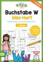 Vorschau - Arbeitsblätter - Mini-Heft zum Buchstaben W/w - Deckblatt