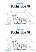 Vorschau - Arbeitsblätter - Mini-Heft zum Buchstaben W/w - Seite 1