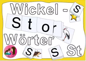 Vorschau - Arbeitsblätter - Wickelwörter - Erste Wörter lesen - Buchstabenverbindung ST - Deckblatt