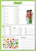 Vorschau - Arbeitsblätter - Plurals – Englisch Arbeitsblätter Paket für Grundschule & Klasse 5 - Seite 1