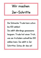Vorschau - Arbeitsblätter - 2er- 5er- und 10er Schritte mit Trude, Oskar und Hugo den Schnecken - Seite 1