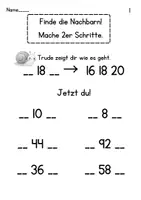 Vorschau - Arbeitsblätter - Finde die Nachbarn! 2er-Schritte ZR 100 - Deckblatt
