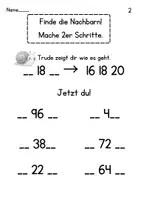 Vorschau - Arbeitsblätter - Finde die Nachbarn! 2er-Schritte ZR 100 - Seite 2