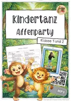 Vorschau - Anderer Materialtyp - Kindertanz "Affenparty" - MP3 und Tanzvideo - Deckblatt