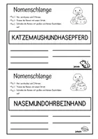 Vorschau - Arbeitsblätter - Nomenschlangen - Seite 1