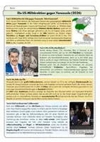 Vorschau - Arbeitsblätter - Konflikt zwischen den USA und Venezuela Maduro Trump Arbeitsblatt - Seite 1