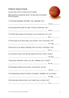 Vorschau - Arbeitsblätter - Simple Present (positive+negative statements; questions+short answers) - Tommy Robinson - Basketball Star - Deckblatt