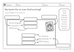 Vorschau - Arbeitsblätter - Arbeitsblatt Briefumschlag beschriften - Seite 3