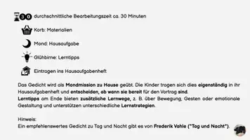 Vorschau - Fördermaterial/Inklusion - Mission Sprachreise: (Deutsch) Gedicht - Tag und Nacht - Seite 2