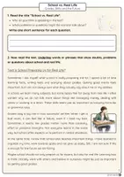 Vorschau - Arbeitsblätter - School & Real Life: Lesetext + Schreibaufgabe (Englisch, Klasse 9/10) - Seite 1