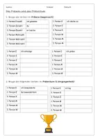 Vorschau - Arbeitsblätter - Die Zeiten Präsens Präteritum - Arbeitsblatt - Deckblatt