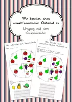 Vorschau - Arbeitsblätter - Saisonkalender - Wir bereiten einen umweltfreundlichen Obstsalat zu - Deckblatt