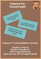 Vorschau - Aufgabenkarten - Rollenkarten Regelkarten Klassenregeln - Deckblatt