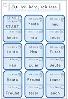 Vorschau - Stationenlernen - EU hören & lesen: Lesespiel zur Buchstabenverbindung | 1. Klasse - Seite 1