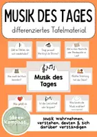 Vorschau - Präsentationen/Tafelbilder - Musik des Tages Tafelmaterial (differenziert) - Deckblatt