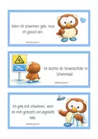 Vorschau - Präsentationen/Tafelbilder - Unsere 10 Baderegeln - Tafelmaterial/ Eulendesign - Seite 1