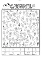Vorschau - Arbeitsblätter - Carnival: I Spy...(Count, Read & Colour) - Seite 1