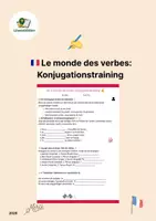 Vorschau - Arbeitsblätter - 📈 Verben-Check: Der große Konjugations-Mix (A2) - Deckblatt