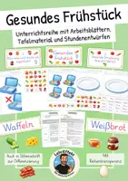 Vorschau - Stundenentwürfe - Unterrichtsreihe Gesundes Frühstück - Arbeitsblätter, Tafelmaterial und Stundenentwurf - Deckblatt