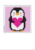 Vorschau - Mal- und Bastelvorlagen - Pixel Muttertagskarte, Karte Muttertag / Pixelkunst - Seite 3