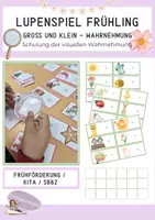 Vorschau - Spiele - Lupenspiel Frühling - Visuelle Wahrnehmung - Deckblatt