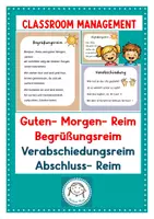 Vorschau - Merkblätter - Guten-Morgen-Reime. Begrüßungsreime mit Bewegung. Verabschiedung - Deckblatt