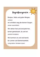 Vorschau - Merkblätter - Guten-Morgen-Reime. Begrüßungsreime mit Bewegung. Verabschiedung - Seite 1