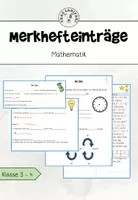 Vorschau - Arbeitsblätter - Merkhefteinträge in Mathe (KL.3-4) - Wachsendes Paket - Deckblatt