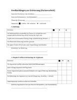 Vorschau - Arbeitsblätter - Erörterung - Feedbackbogen (Peerfeedback) - Deckblatt
