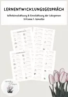 Vorschau - Arbeitsblätter - Lernentwicklungsgespräch - Selbsteinschätzungsbogen und Reflexionsbogen für die 3. Klasse - Deckblatt