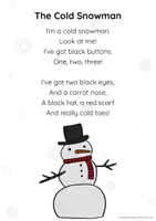 Aperçu - Feuilles d'exercices - The Cold Snowman - A Poem and Activities - Page 2