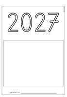 Vorschau - Mal- und Bastelvorlagen - Jahreskalender Bastelkalender 2027 - Seite 1