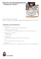 Vorschau - Arbeitsblätter - Einpunkt - oder Zentralperspektive Klasse 7 - Seite 1