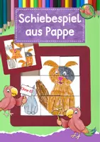 Vorschau - Mal- und Bastelvorlagen - Werken Grundschule, Schiebespiel aus Pappe basteln - Deckblatt