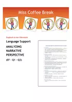 Vorschau - Merkblätter - Analyzing Narrative Perspective (Point of View) - Language Support | Scaffolds (EF - Q1 - Q2) - Deckblatt