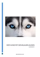 Vorschau - Arbeitsblätter - Leseheft: Thema Erzählungen "Der Hund mit den blauen Augen" - Deckblatt