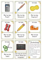 Vorschau - Spiele - Ich habe, wer hat...? Schule / Federmappe (Lesespiel) - Seite 3
