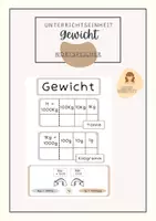 Vorschau - Poster - Gewichte | Klasse 4 | Wortspeicher | Tonne - Deckblatt