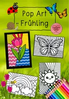 Vorschau - Mal- und Bastelvorlagen - Frühling Pop Art Kunst - Deckblatt