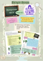 Vorschau - Arbeitsblätter - Escape Ökosystem Wald mit Infotext (6. Klasse) - Deckblatt