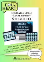 Vorschau - Spiele - Digitales Spiel: Paare finden: Stilmittel im Fach Deutsch (Kl. 9 / 10) - Deckblatt