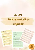 Vorschau - Aufgabenkarten - Achtsamkeitsimpulse, Achtsamkeitsübungen zum Ausschneiden und Verteilen, Achtsamkeit - Deckblatt
